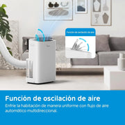 Aire Acondicionado Portátil MIDEA Pingüino 3 en 1 | 3000 Frigorías / 12000 BTU | Aire acondicionado silencioso para 43m2 - Deshumidificador, Ventilador, Climatizador 3500 W - 4 modalidades con kit de ventana