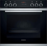 Siemens EQ211KAAB Set de horno empotrable iQ300, combinación de horno y placa integrable de 60 cm de ancho, precalentamiento rápido, esmalte brillante color granito, aire caliente 3D, zona para asados, negro