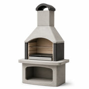 Chimenea de jardín de hormigón para exteriores gris/negro