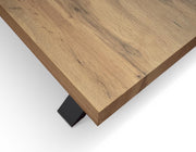 Mesa extensible PAZZO DESIGN Elisa, mesa para salón o cocina, patas en cruz X negras, fabricada en Italia, roble rústico, 160x90x76 cm - id_1997