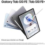 Samsung Galaxy Tab S10 FE+, Tablette Android WIFI 13,1" 128 Go, S Pen inclus, Certification IP68, Gris Anthracite, Chargeur secteur rapide 25 W inclus, Version FR