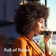 Cafetera espresso premium, 12 cafés fríos/calientes, sistema LatteGo, molinillo cerámico, cromo negro