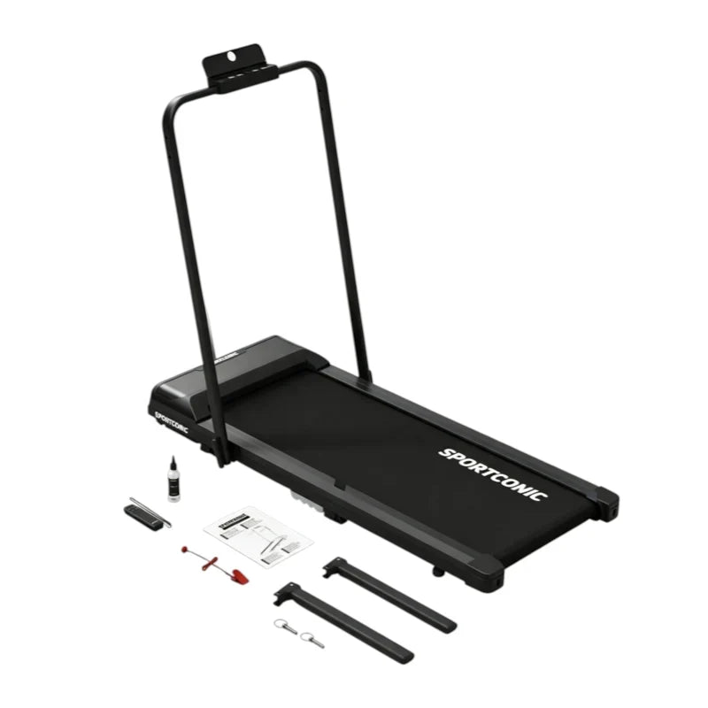 Cinta de correr eléctrica plegable P106FA 1-12 km/h con 9 % de inclinación, pantalla LED y soporte para tablet, para caminar y correr
