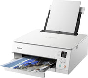 Impresora multifunción de inyección de tinta a color Canon PIXMA TS6350a DIN A4 (impresora fotográfica, escáner, copiadora, OLED, 4.800x1.200 ppp, USB, WLAN, 5 tintas independientes, impresión a doble cara, 2 bandejas de papel), negro
