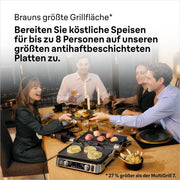 Braun MultiGrill 9 Pro CG 9167, parrilla de contacto con placas de grill, plancha y gofrera, y termómetro, posiciones de cocción: contacto, barbacoa, horno, placas aptas para lavavajillas, función Boost hasta 265°