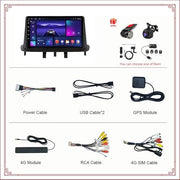 Autorradio Android para Renault Megane 3 Fluence Samsung SM3 (2008-2014) 9'' Android 14 Radio con Carplay, Bluetooth, Navegación GPS, WiFi, USB, SWC, FM (X8 8G+128G)