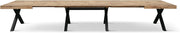 PAZZO DESIGN Mesa extensible Roberta, mesa de salón, mesa de cocina, roble rústico, patas negras en forma de X, de 180 a 480 cm, hecho en Italia - id_2005