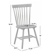 Sillas de comedor de madera maciza con respaldo de barrotes Simple Living Venice (juego de 2)