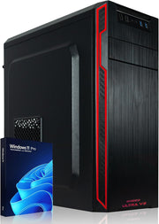 Greed® PC Ultra V2 con AMD Ryzen 7 5700G - Computadora rápida + Computadora de escritorio para el hogar con 4.6 GHz, 16 GB de RAM/memoria - SSD de 1 TB + HDD de 1 TB - DVD+RW - USB3.1 - Wi-Fi, con Win11 Pro