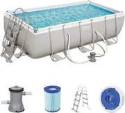 Piscinas rectangulares Bestway Power Steel, gris