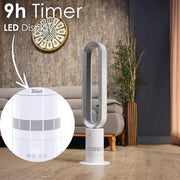 Ventilador de torre Zilan, motor BLDC de bajo consumo con mando a distancia, ventilador oscilante de bajo consumo, diseño muy silencioso, ventilador de pie de 10 niveles, ventilador de columna con refrigeración, ventilador de torre.