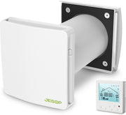 Ventilación residencial Eco Smart DZ Easy+ incl. controlador – 97% de recuperación de calor, control de humedad, Wi-Fi, filtro F7, Ø160mm, extremadamente silencioso, clase energética A, 5 años de garantía