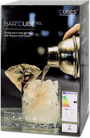 °CUBES Mininevera 90L con puerta de cristal y 4 estantes variables | Nevera compacta para bebidas, perfecta para el hogar, oficina, fiestas y hostelería | Elegante nevera con puerta de cristal, negra