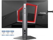 Monitor de juego AOC AG246FK6 de 24 pulgadas FHD, 610 Hz, TN Esports, 0,5 ms GtG, Adaptive Sync, HDR400, altura ajustable, compatible con G-Sync (1920 x 1080, 2 puertos HDMI 2.1, DP 1 puerto USB 1.4) negro/gris