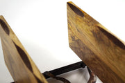 Estantería de pared Kobolo - Rama de árbol - 3 estantes - 59x20x66 cm - de hierro y madera