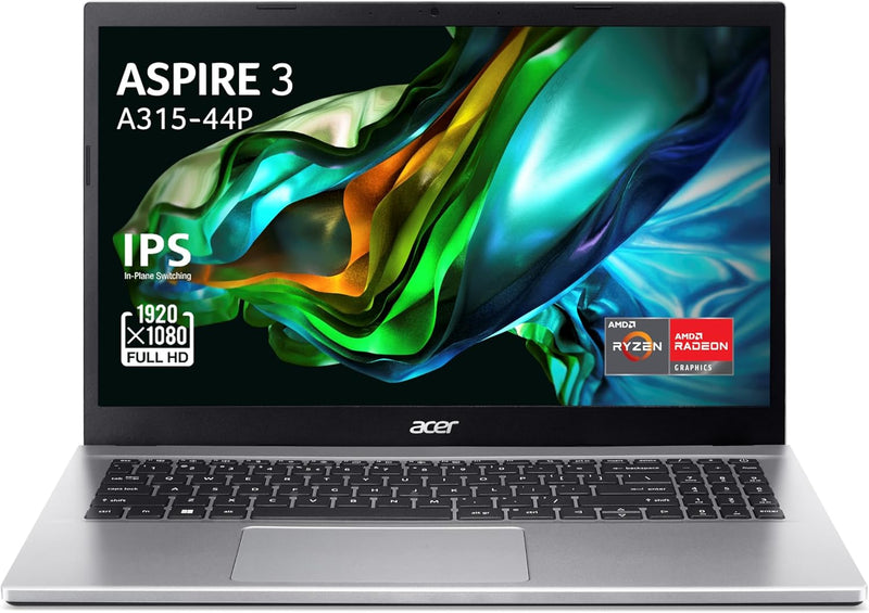 Acer Aspire 3 A315-44P-R732, Ordenador portátil 15.6" Full HD LED, PC portátil (AMD Ryzen 7 5700U, RAM 16 GB, SSD 512 GB, AMD Radeon Graphics, Windows 11 Home) Teclado AZERTY, Portátil gris
