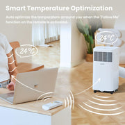 Aire acondicionado portátil Comfee MPPH-09CRN7, 9000 BTU 2,6kW, refrigeración, ventilación y deshumidificación, para habitaciones de hasta 88m³ (33㎡), aire acondicionado portátil con tubo de escape