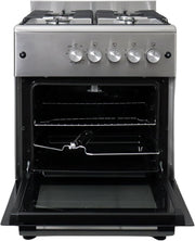 Cocina a gas Gasline SHGG6060FGIX de acero inoxidable de 60 cm con horno a gas, termostato y convección