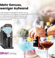 Máquina de granizados para casa | Slushy Maker y heladera con 6 programas | Máquina de granizados de 2,6 L para cócteles, granizados, helado suave, frappé, batidos | Autolimpiable | Negro/Plata