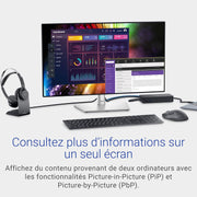 Monitor Dell U2724D UltraSharp de 27" QHD (2560x1440), 120 Hz, IPS Black, 5 ms, 98% DCI-P3, 2x USB-C, 2x DisplayPort, HDMI, 3x USB, garantía de 3 años, plata