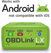 Adaptador OBD2 Bluetooth 3.0 OBDLink LX para Android, compatible con Motoscan, Torque, Hybrid Assistant, escáner de diagnóstico OBD II