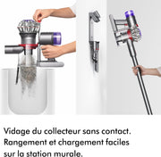 Aspirador sin cable Dyson V8 Advanced, 130 AW, hasta 40 min de autonomía, cepillo motorizado anti-enredos, elimina el pelo de mascotas, aspirador de mano y suelo