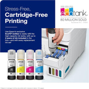 Impresora multifunción inalámbrica Epson EcoTank ET-4800 sin cartuchos con escáner, copiadora, fax, ADF y Ethernet – Ideal para su oficina en casa, color blanco
