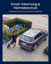 Cámara de seguridad PoE para exteriores Reolink de 3 lentes, OMVI 3i PoE, 10MP 180°, 4K PT con seguimiento automático, búsqueda por IA, perímetro, color e infrarrojos, 24/7