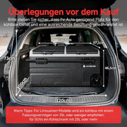Nevera portátil con compresor de doble zona AAOBOSI 95L, nevera para coche con control por APP WIFI, puerto USB, 12/24 V y 100-240 V, nevera con compresor de -20 °C a 20 °C para coche, camión, barco, autocaravana, camping, puerta doble