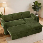Sofá cama seccional Dyonery de 81", sofá cama en forma de L con chaise longue de almacenamiento reversible, USB, respaldo reclinable