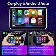 Autorradio Hexinex Android 13 Universal 1 DIN | Pantalla táctil HD de 10 pulgadas | 2 GB + 32 GB | Compatible con CarPlay y Android Auto | Cámara de visión trasera incluida | GPS, WiFi, Bluetooth, FM RDS, control al volante