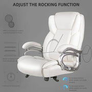 Silla de oficina ejecutiva Bossin para personas grandes y altas, silla ergonómica de 500 libras con soporte lumbar ajustable, respaldo alto y piel sintética para computadora