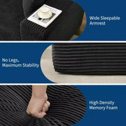 Sofá moderno de 108", sofá tapizado de 3 plazas en forma de L con cojines, sofá de asiento profundo, no requiere montaje