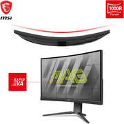 Monitor Gaming curvo MSI MAG 275CQRF-QD de 27" WQHD - Panel Rapid VA 1000R, 2560x1440, 16:9, 170Hz / 1ms, FreeSync Premium, HDR Ready, soporte ajustable - HDMI 2.0b, DisplayPort 1.2a, USB Type-C, USB 2.0