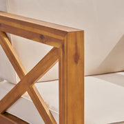 Set de conversación de 6 piezas de madera de acacia Brava Outdoor de Christopher Knight Home