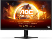 AOC Gaming 27G4XED - Monitor Full HD de 27 pulgadas, 180 Hz, 1 ms, FreeSync Prem., G-Sync Comp., HDR10 (1920x1080, 2x HDMI 2.0, 1x DisplayPort 1.4) Negro/Gris