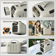 Aire acondicionado portátil de 5121 BTU, refrigeración y calefacción rápidas, deshumidificación, bajo consumo (500 W), 3 velocidades de ventilación