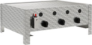 Asador de gas de acero inoxidable de 3 quemadores GB-K1103B, parrilla de gas de mesa, 10000W, 64x52x27 cm, para exteriores