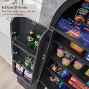Despensa de cocina alta arqueada de 71", armario de almacenamiento moderno con 3 estantes ajustables, 6 estantes en la puerta, para cocina, sala de estar