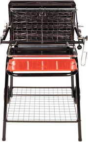 Barbacoa de carbón vertical con parrilla giratoria Somagic, gris JBQ1305006