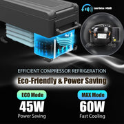 Nevera portátil de compresor Alpicool NCF55 50L 12V mini nevera de camping para coche clase energética C
