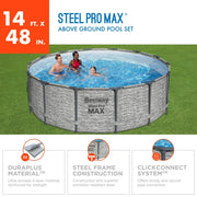 Piscina elevada redonda Bestway Steel Pro MAX con bomba y cobertor