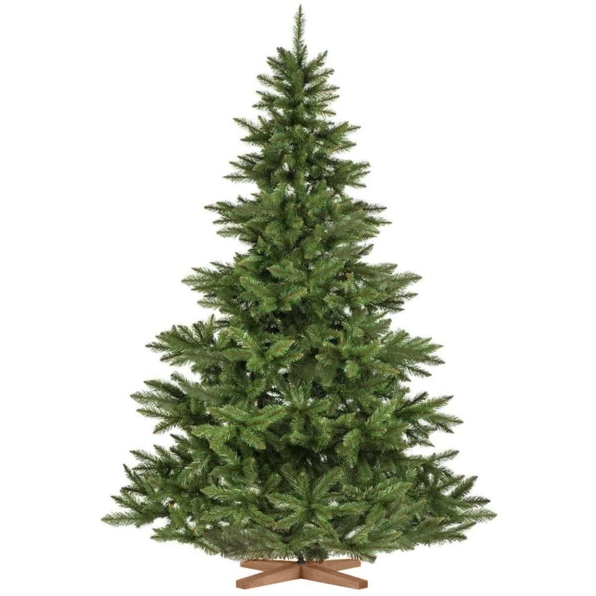 OFERTA - FairyTrees FT14 Abeto artificial Nordmann 220 cm - Árbol de Navidad clásico - verde oscuro