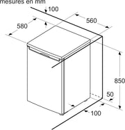 Bosch GTV15NWEB - Congelador bajo encimera de libre instalación - Serie 2 - 83 L - 3 cajones de congelación - 85 x 56 cm - Blanco