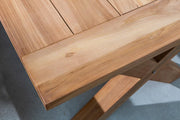 riess-ambiente.de Mesa de jardín resistente a la intemperie Empire Teak 180cm, mesa de comedor para exteriores de madera maciza de teca, mesa de comedor maciza para tu jardín
