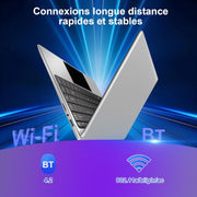 Ordenador portátil de 14 pulgadas 8+256GB Win11 Celeron N4020, compatible con expansión SSD de 1TB, WiFi 2.4G+5G, Bluetooth 4.2, USB, HDMI, FHD 1920 x 1080 con ratón inalámbrico y membrana de teclado AZERTY - Plata-1