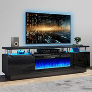 Mueble para TV de 70" con chimenea de 36" y estantes ajustables