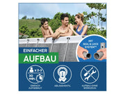 Piscina con estructura Power Steel™ set completo con bomba de filtrado, aprox. L 412 x An 201 x Al 122 cm
