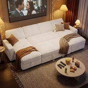 Sofá cama convertible en forma de U de 104" con almacenamiento