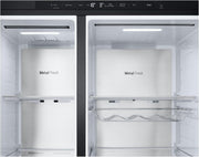 Frigorífico Side by Side LG GSGV81PYLL, Clase E, 635 L, Instaview, frigorífico con congelador, dispensador de hielo, hielo picado y agua, Total NoFrost, compresor Smart Inverter, Wi-Fi